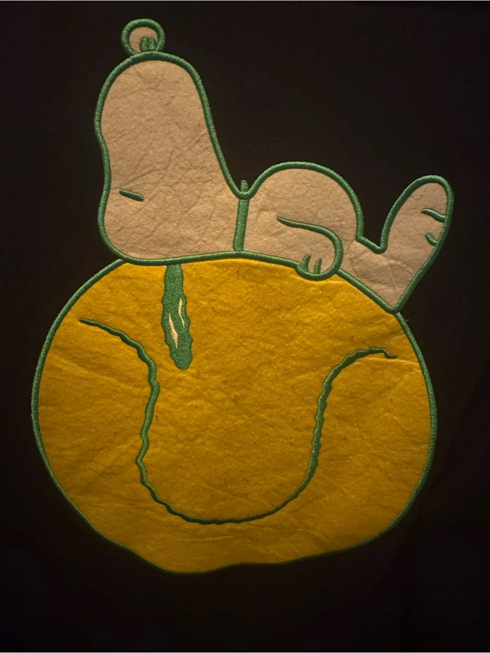 Peanuts blue Crewneck with Yellow & Green Tennis Logo